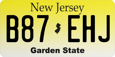 NJ license plate B87EHJ
