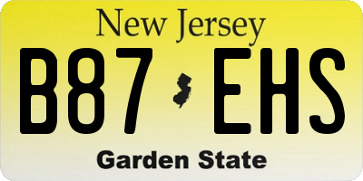 NJ license plate B87EHS