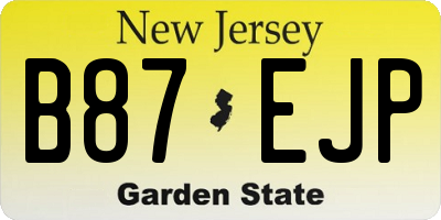 NJ license plate B87EJP
