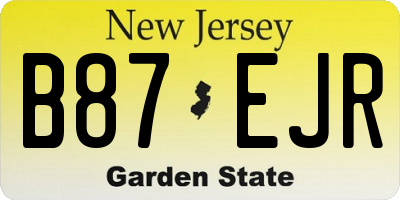 NJ license plate B87EJR