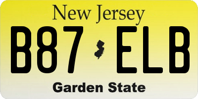 NJ license plate B87ELB