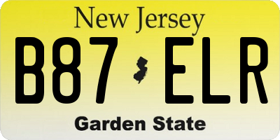NJ license plate B87ELR