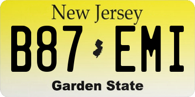 NJ license plate B87EMI