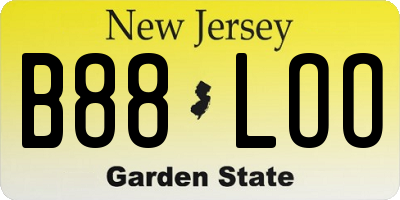 NJ license plate B88LOO