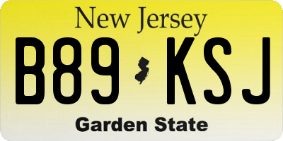 NJ license plate B89KSJ