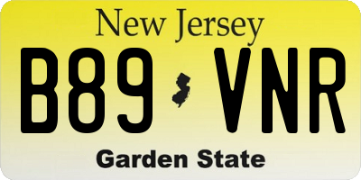 NJ license plate B89VNR