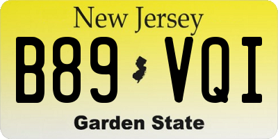 NJ license plate B89VQI