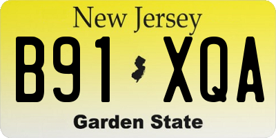 NJ license plate B91XQA