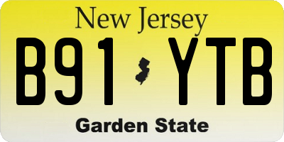 NJ license plate B91YTB