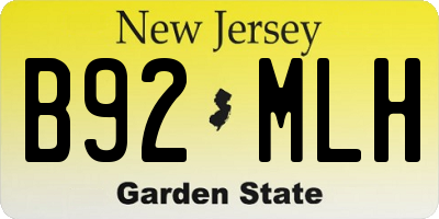 NJ license plate B92MLH