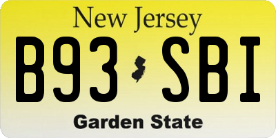 NJ license plate B93SBI
