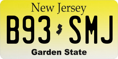 NJ license plate B93SMJ