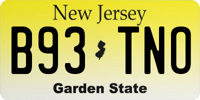 NJ license plate B93TNO