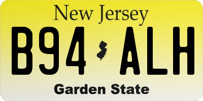 NJ license plate B94ALH