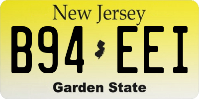NJ license plate B94EEI