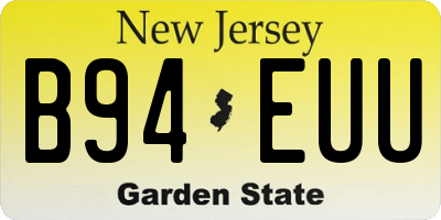 NJ license plate B94EUU