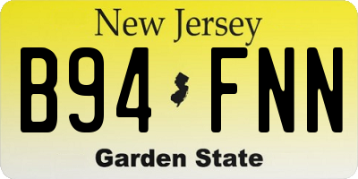 NJ license plate B94FNN