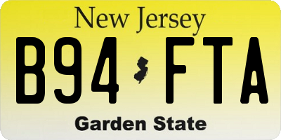 NJ license plate B94FTA