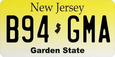 NJ license plate B94GMA