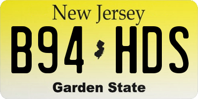NJ license plate B94HDS