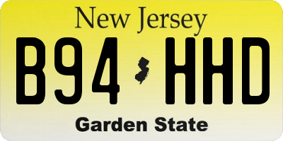 NJ license plate B94HHD