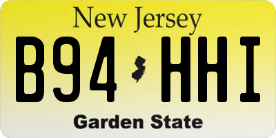 NJ license plate B94HHI