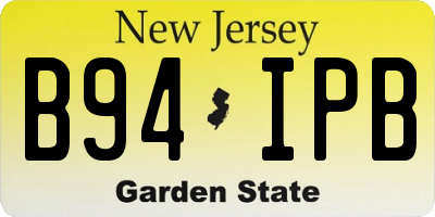 NJ license plate B94IPB