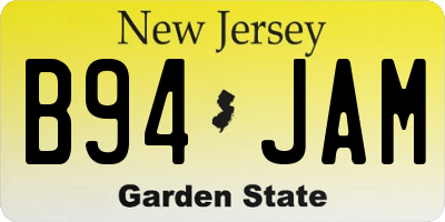 NJ license plate B94JAM
