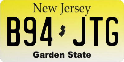NJ license plate B94JTG