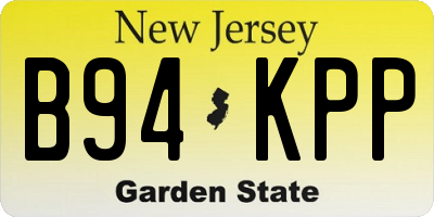 NJ license plate B94KPP