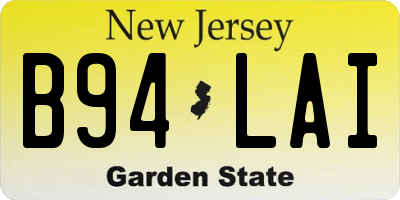 NJ license plate B94LAI