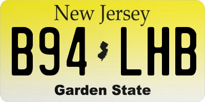 NJ license plate B94LHB