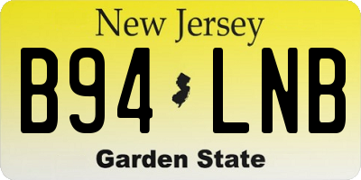 NJ license plate B94LNB