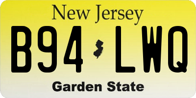 NJ license plate B94LWQ