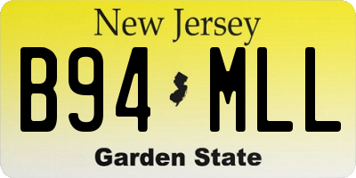 NJ license plate B94MLL