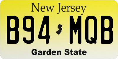 NJ license plate B94MQB