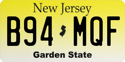 NJ license plate B94MQF