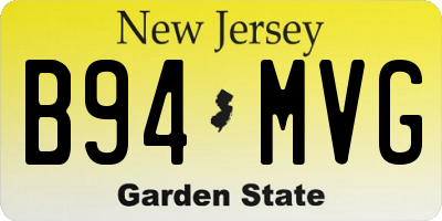 NJ license plate B94MVG