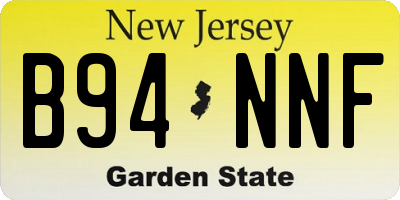NJ license plate B94NNF