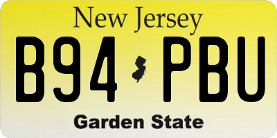 NJ license plate B94PBU