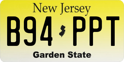 NJ license plate B94PPT
