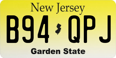 NJ license plate B94QPJ