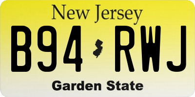 NJ license plate B94RWJ