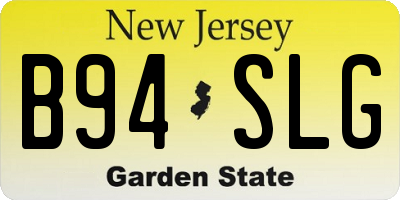 NJ license plate B94SLG