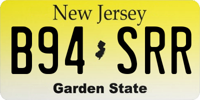 NJ license plate B94SRR