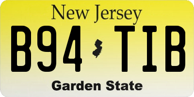 NJ license plate B94TIB