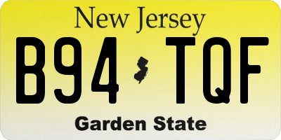 NJ license plate B94TQF