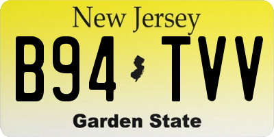 NJ license plate B94TVV