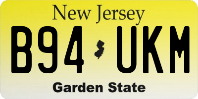NJ license plate B94UKM
