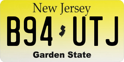 NJ license plate B94UTJ